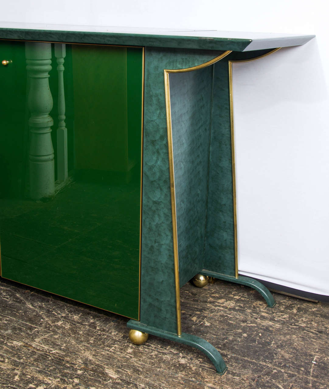 Belgian 1970s Belgium Metal and Glass Sideboard