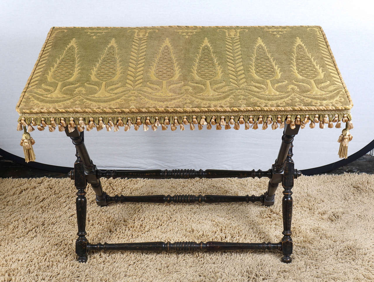 Patchwork French Napoleon III Fabric Covered Folding Table