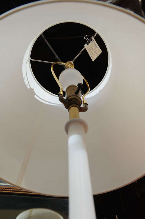 Milky White Long Neck Murano Lamp 3