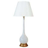 Milky White Long Neck Murano Lamp