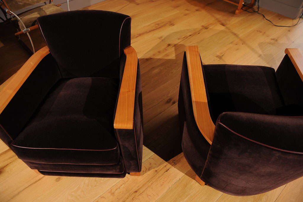 Mid-20th Century Jacques Adnet - Pair of Chairs