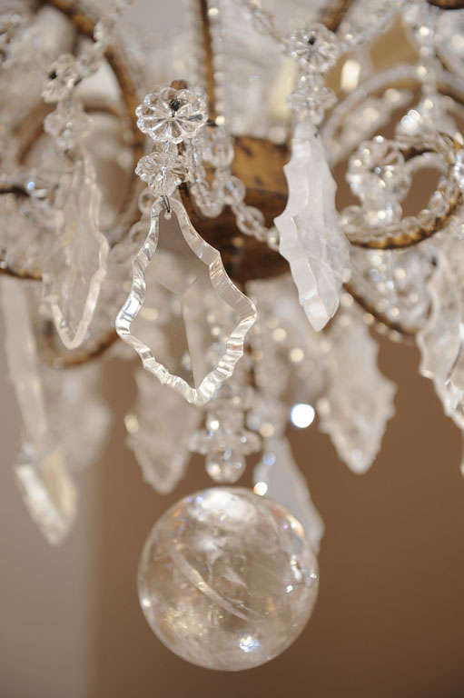 Mid 20th Century Italian Neoclassical Style Arm Chandelier. 2