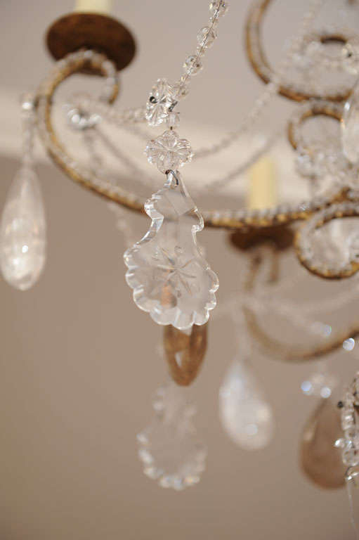 Mid 20th Century Italian Neoclassical Style Arm Chandelier. 3