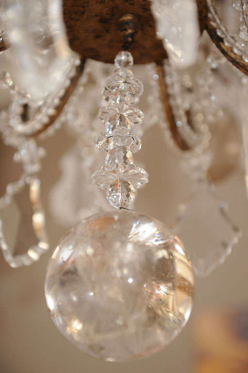 Mid 20th Century Italian Neoclassical Style Arm Chandelier. 6