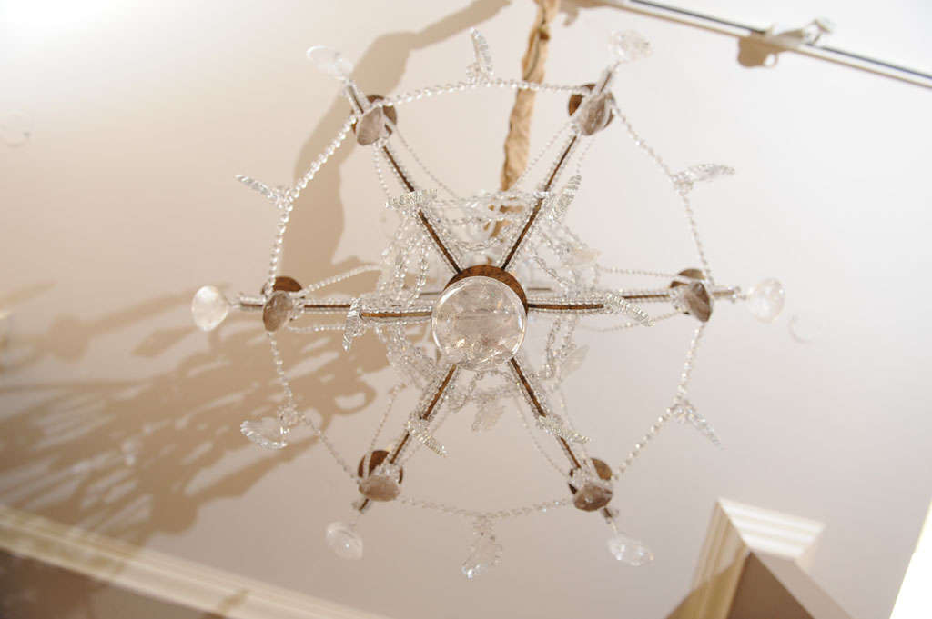 Mid 20th Century Italian Neoclassical Style Arm Chandelier. 7