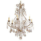 Mid 20th Century Italian Neoclassical Style Arm Chandelier.