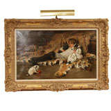 "After the ball" oil on canvas Signed Arthur Wardle