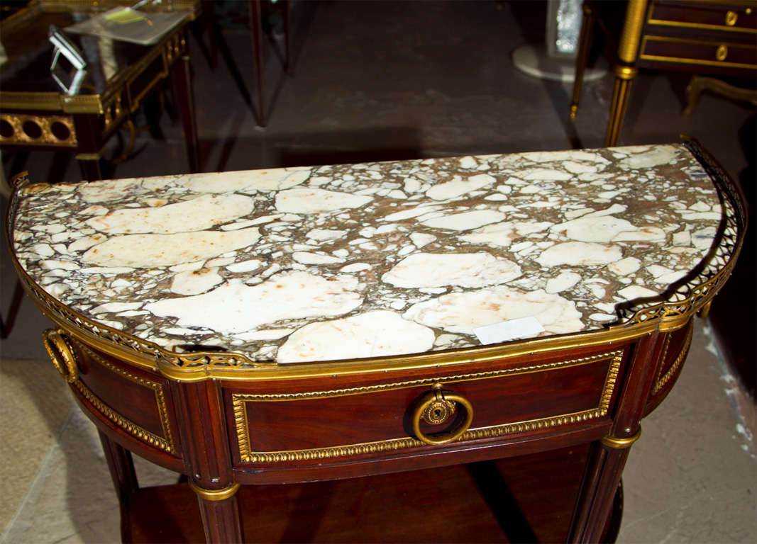 Maison Jansen Mahogany Demilune Console