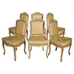 French Set of 6 Maison Jansen Dining Chairs