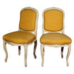 Pair of French Louis XV Style Boudoir Chairs 12