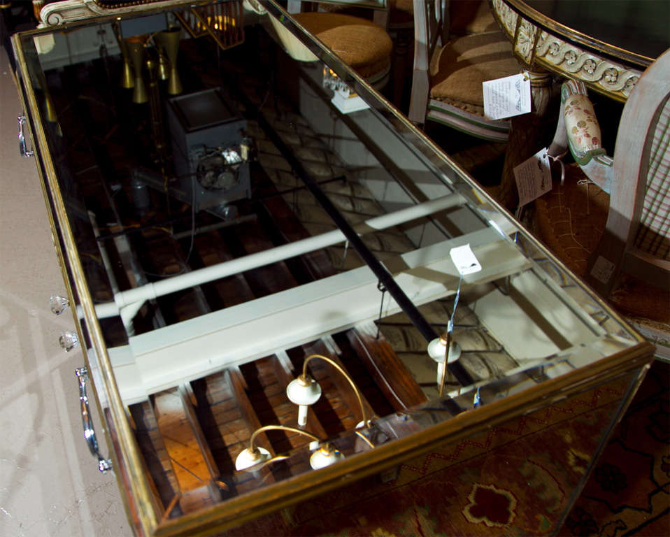 Glass Pair of Vintage Mirrored Dressers
