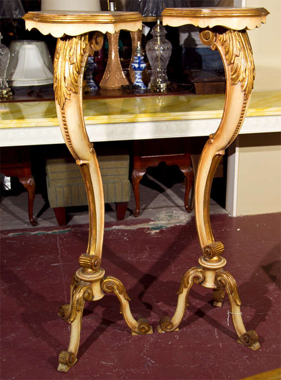 Pair of French Rococo Style Pedestals 2