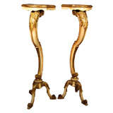Pair of French Rococo Style Pedestals