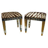 Pair of Zebra Stools Pair of Zebra Stools
