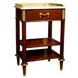 French Mahogany Marble Top Stand French Mahogany Marble Top Stand
