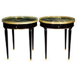 Pair of French Louis XVI Style Bouillotte Tables by Jansen