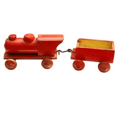 Antique English painted childrens train