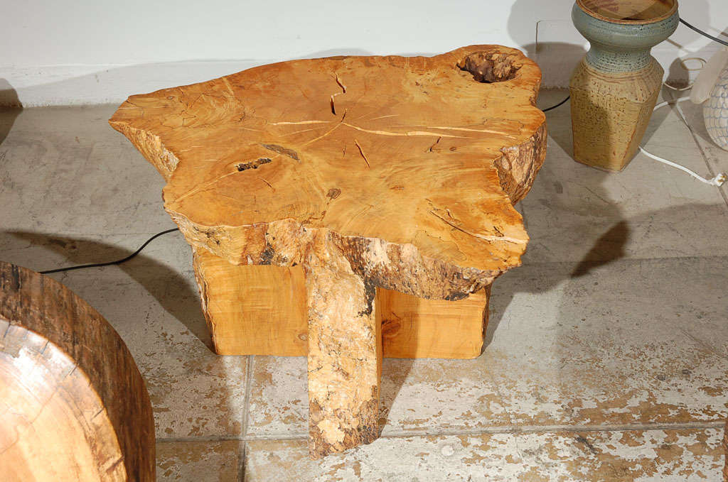 Contemporary Hand Carved Maple Table by Howard Werner