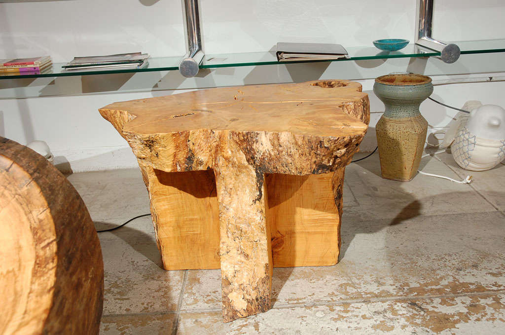 Hand Carved Maple Table by Howard Werner 2