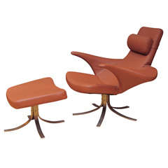 Gosta Berg and Stenevik Erikson - "Seagull" Chair and Ottoman