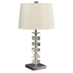 Lamp, Lucite Stacked Squares