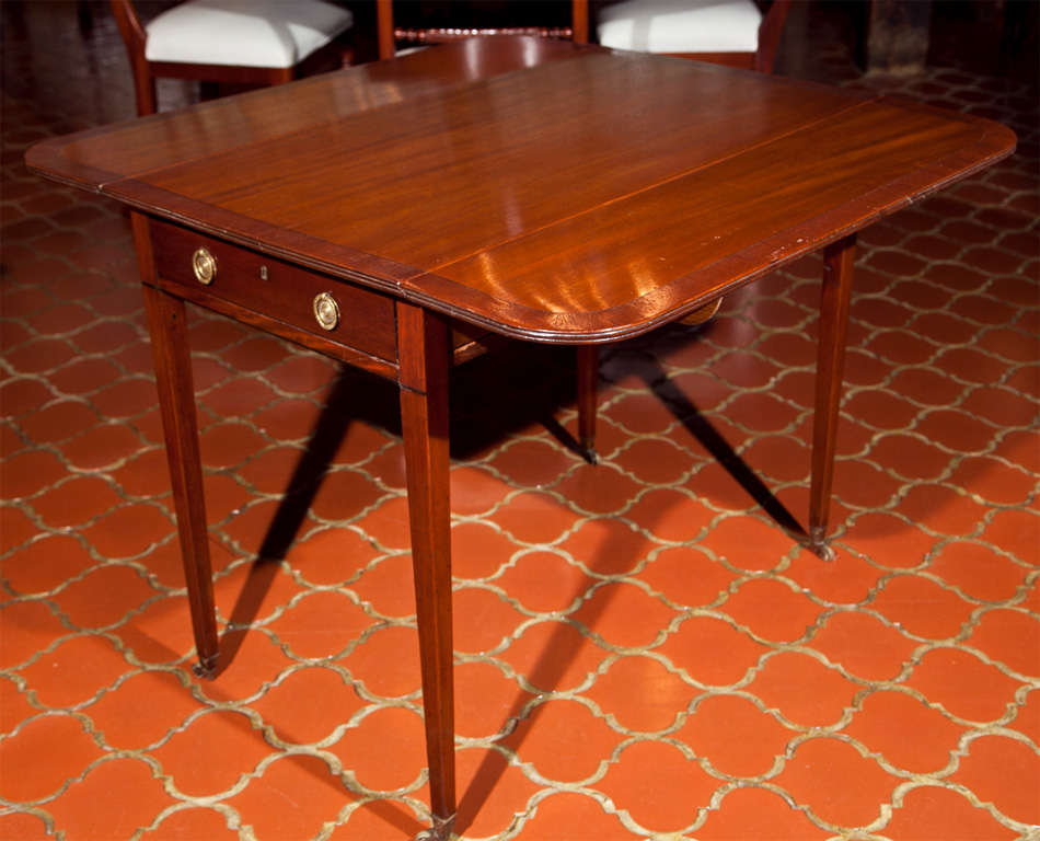 19th Century Large Mahogany Pembroke Table For Sale