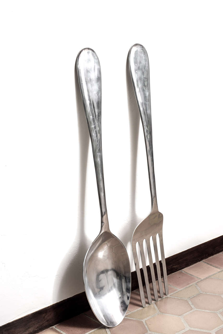 Large Fork and Spoon Wall Hanging at 1stdibs