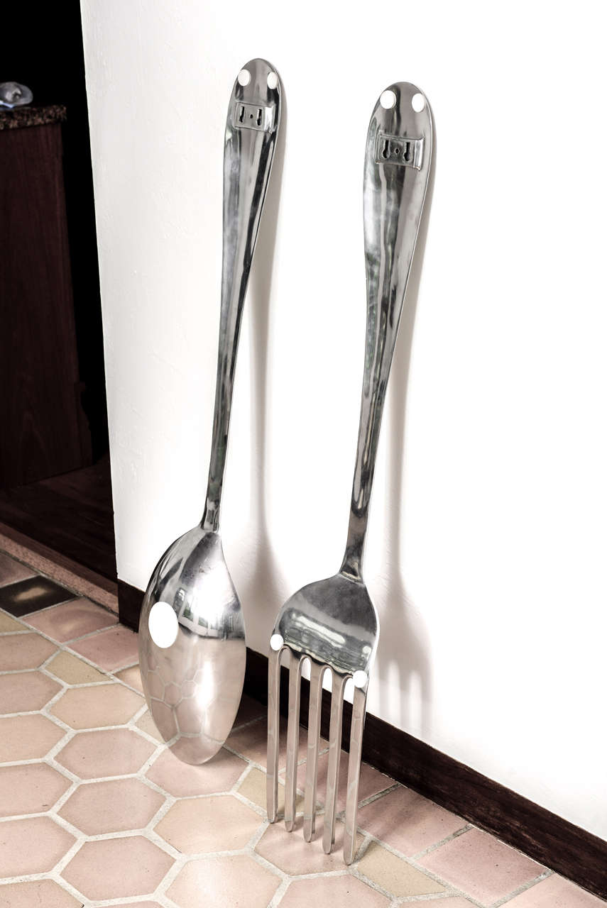 Large Fork and Spoon Wall Hanging at 1stDibs