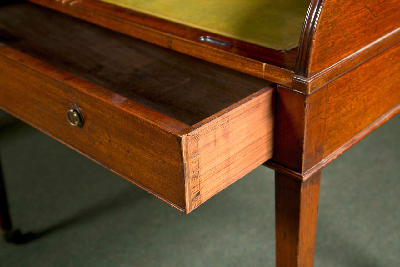 Mahogany English Sheraton Roll Top Desk