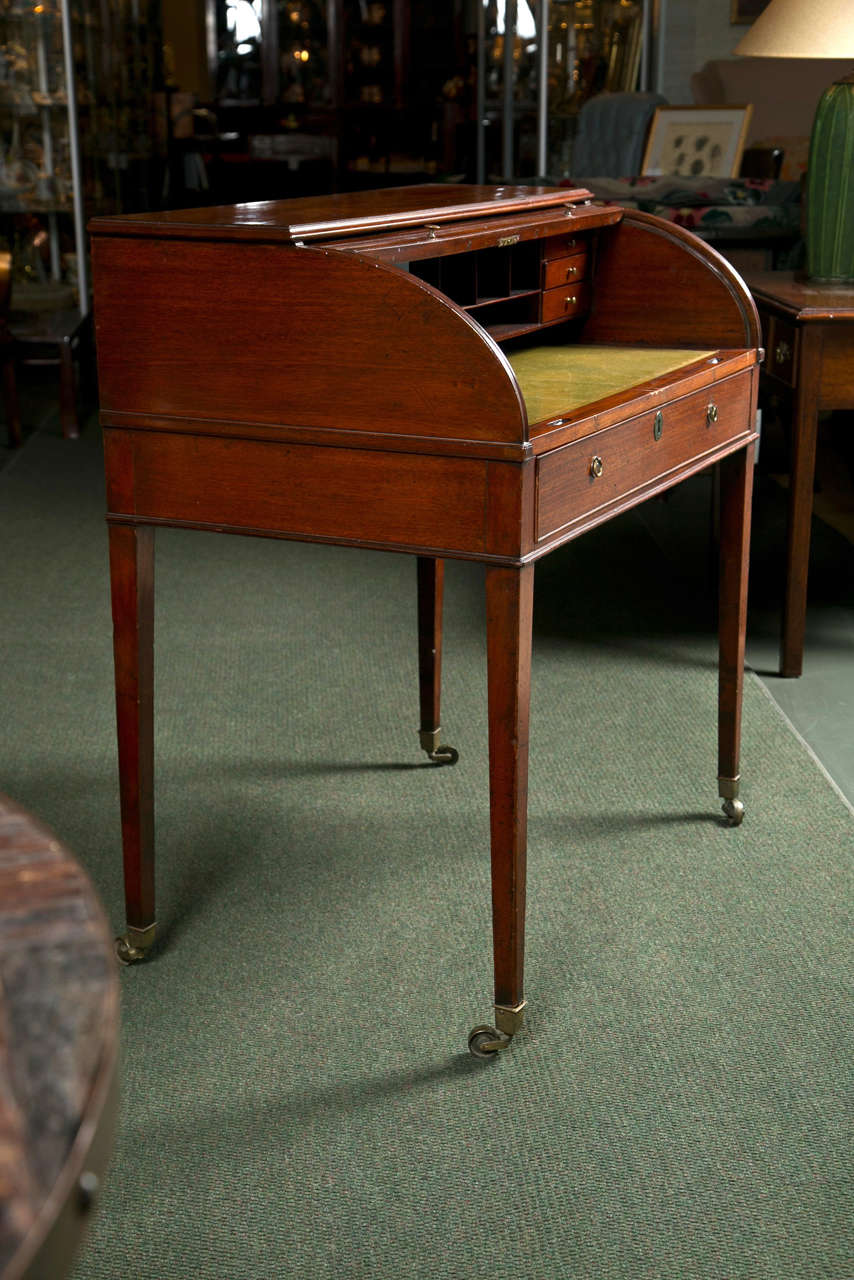 English Sheraton Roll Top Desk 2