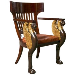 Chaise française de style Empire par Frederick Victoria