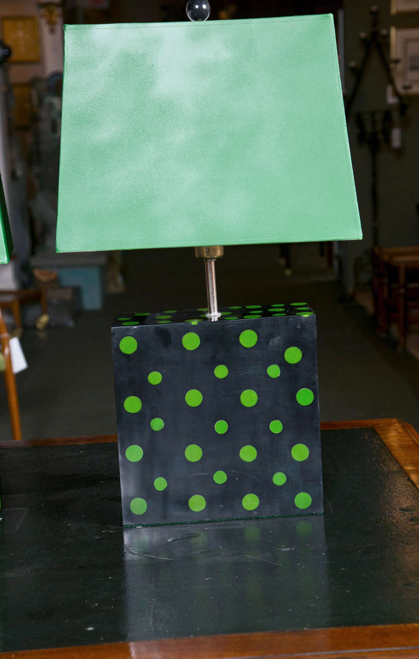 A pair of polka dot lamps from the 1960's.