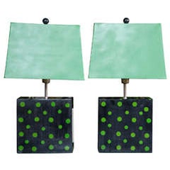 Pair of Polka Dot Lamps 6
