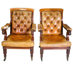Pair of Regency Library Chairs