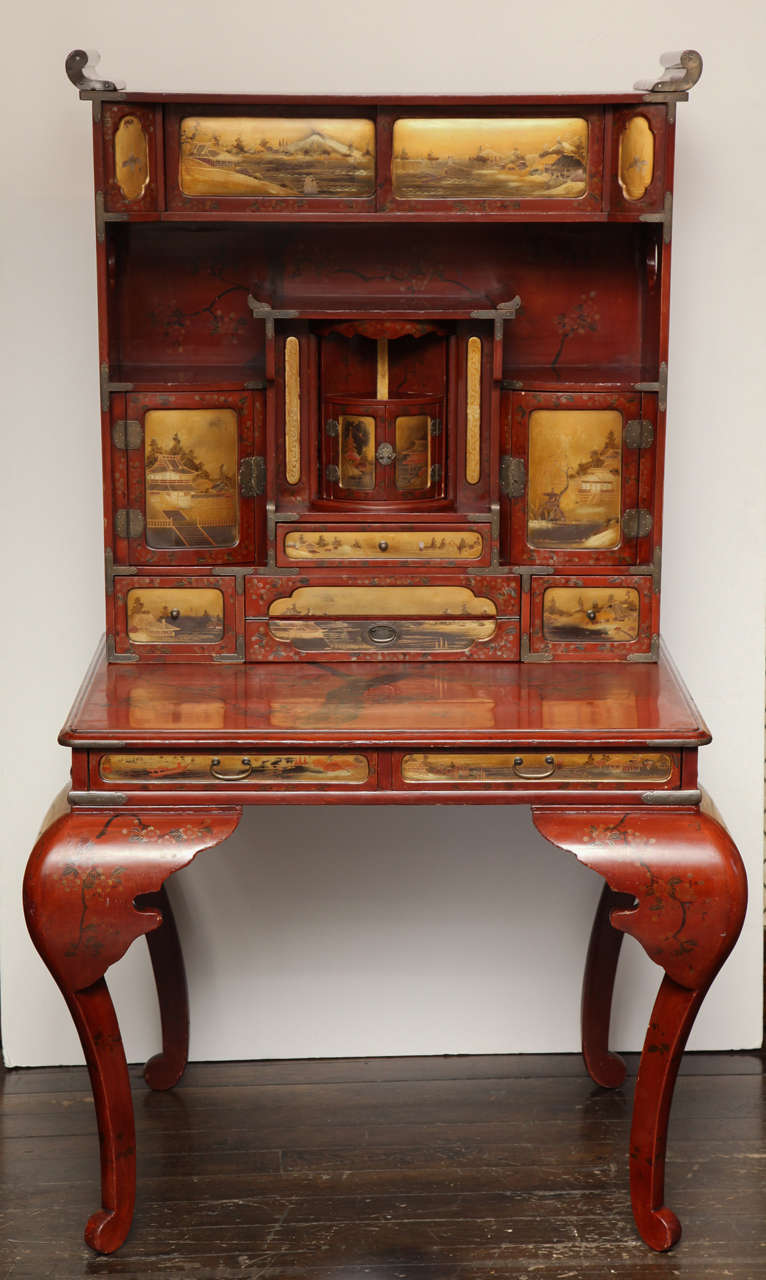 19th Century Japanese, Lacquered Secretaire In Good Condition In New York, NY