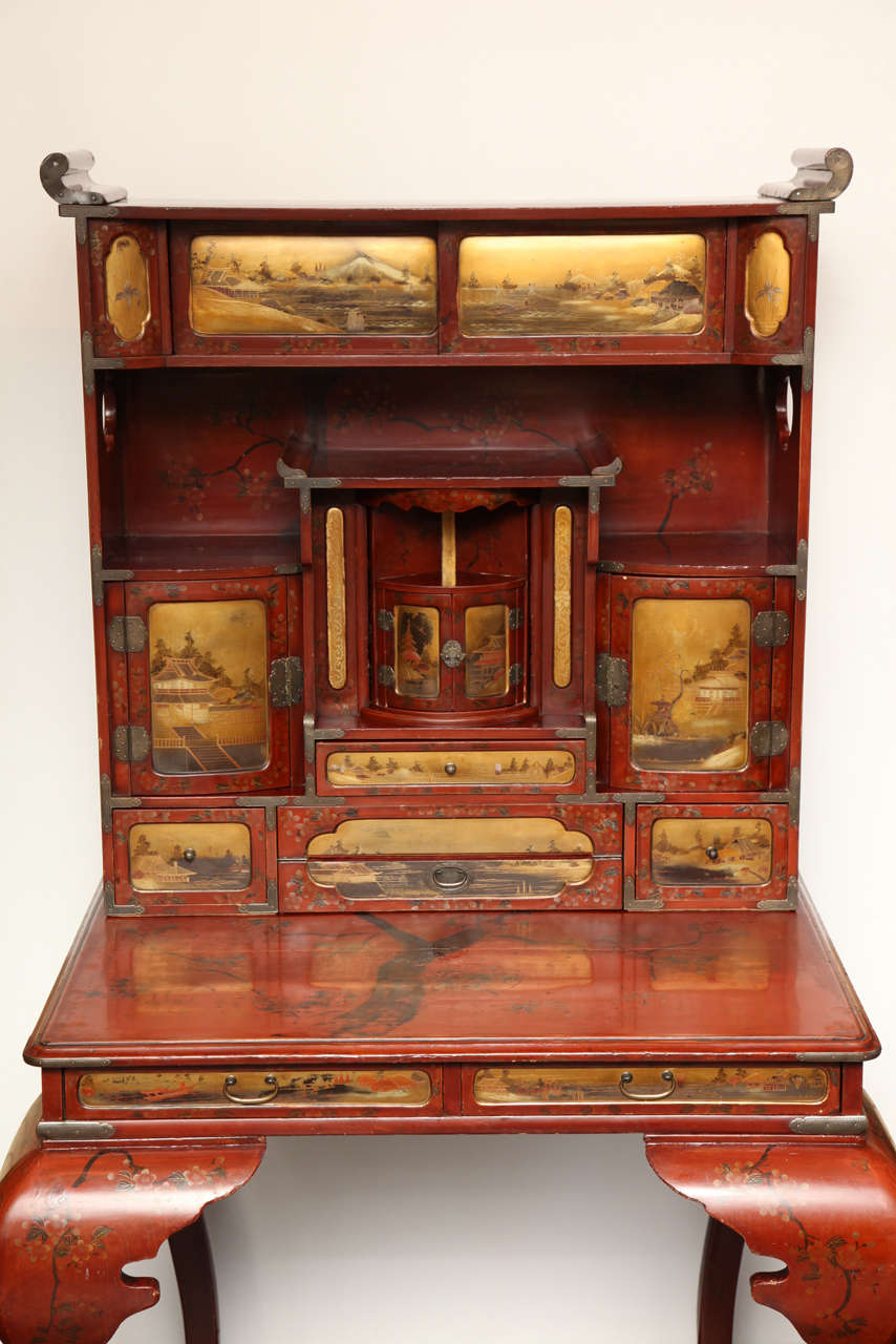 19th Century Japanese, Lacquered Secretaire 1