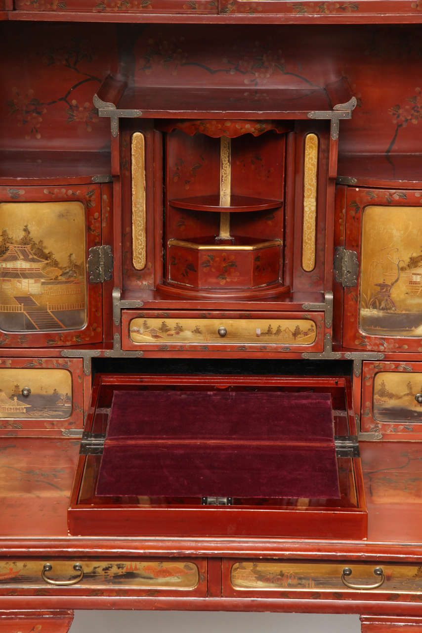 19th Century Japanese, Lacquered Secretaire 4