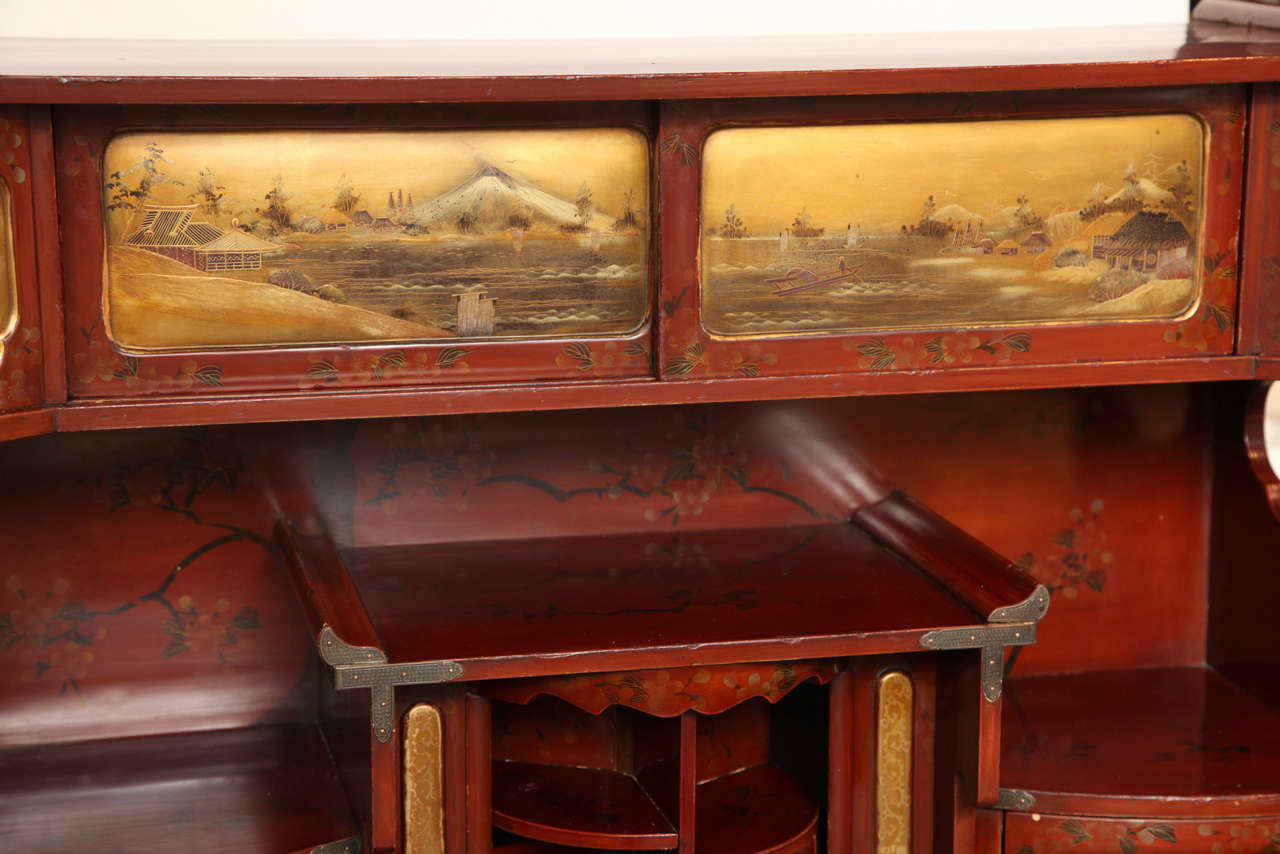 19th Century Japanese, Lacquered Secretaire 7