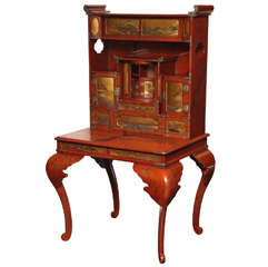 19th Century Japanese, Lacquered Secretaire