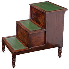 19th Century English, Mahogany Bed Steps 3