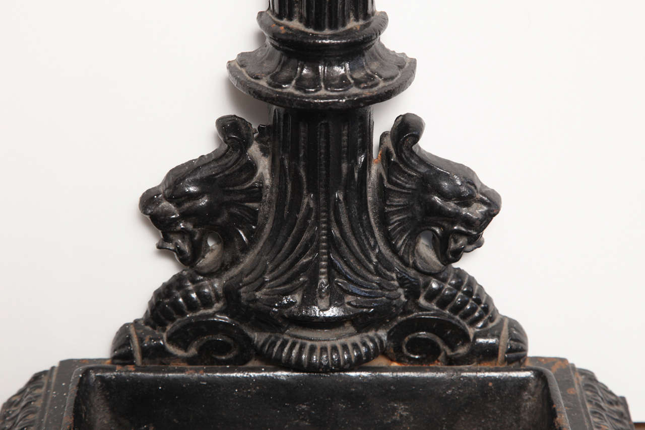 19th Century English, Cast Iron Umbrella Stand In Good Condition For Sale In New York, NY