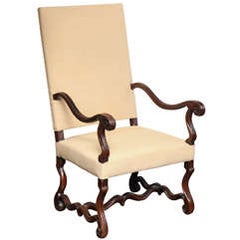 18th Century French, Walnut Armchair 8