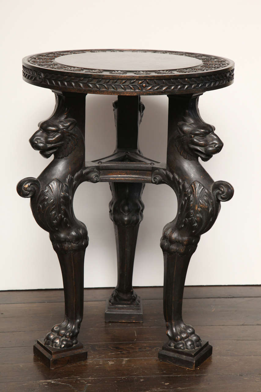 Neoclassical Exceptional, Tripod, Neo-Classical Bronze Table