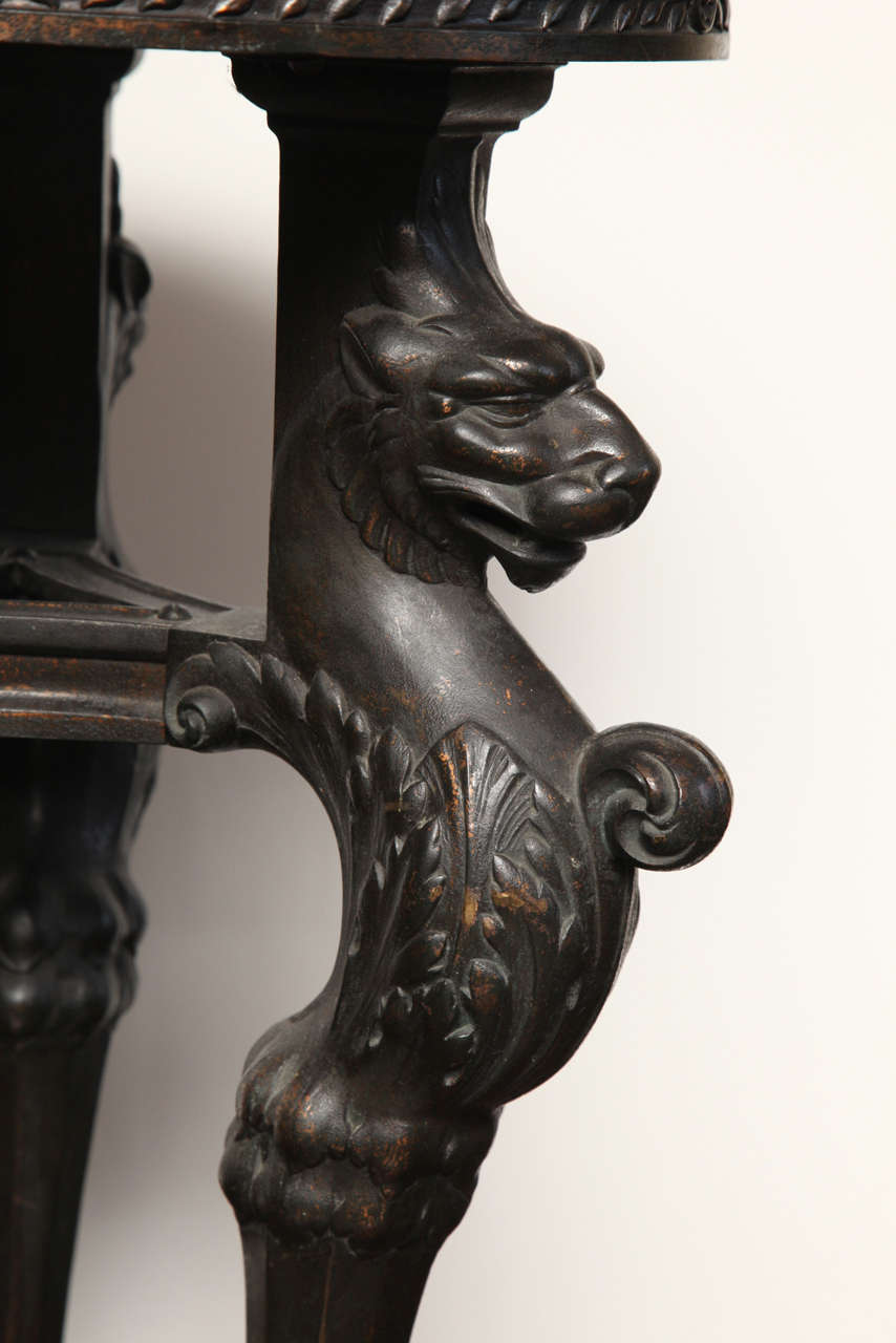Italian Exceptional, Tripod, Neo-Classical Bronze Table