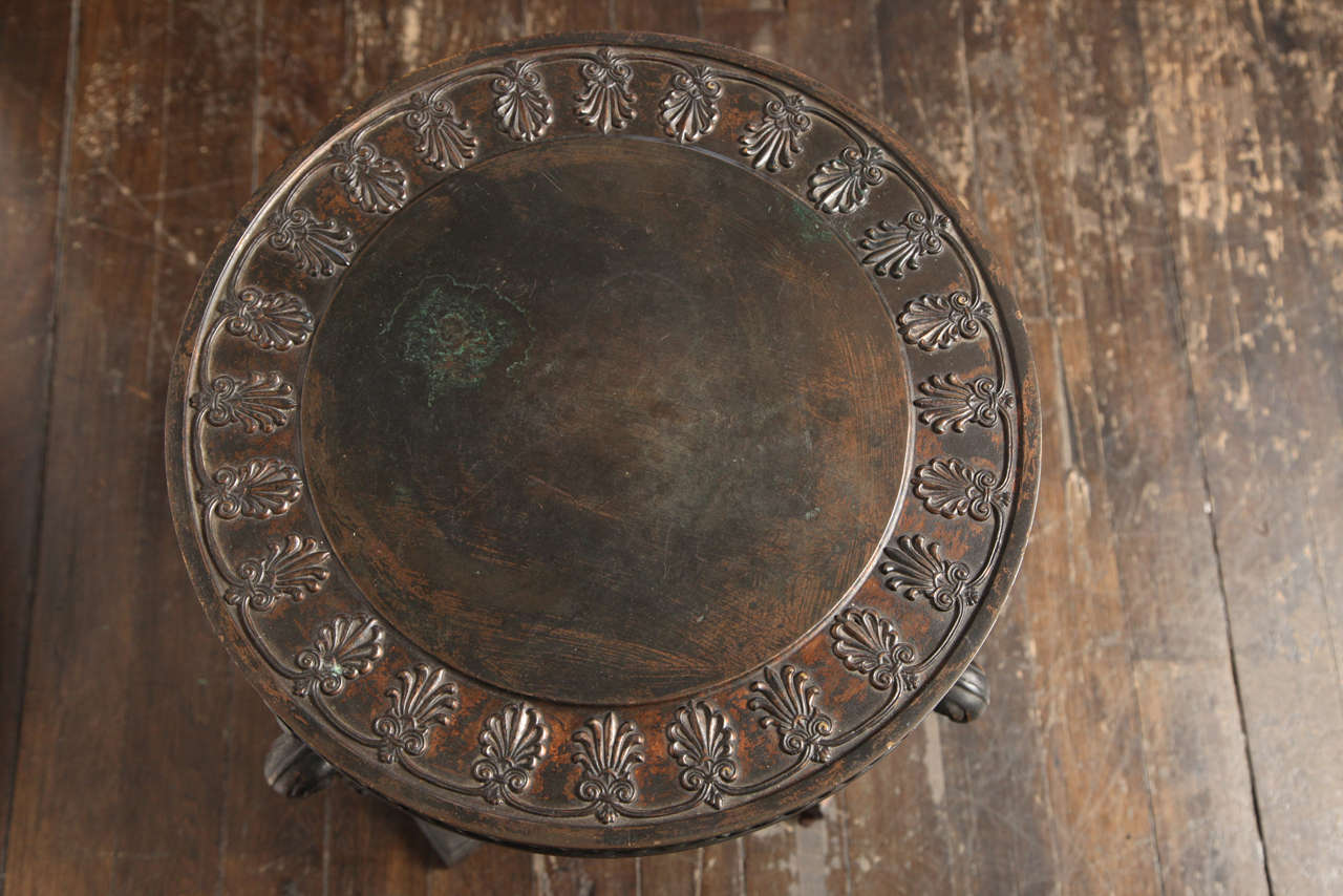 Exceptional, Tripod, Neo-Classical Bronze Table 1