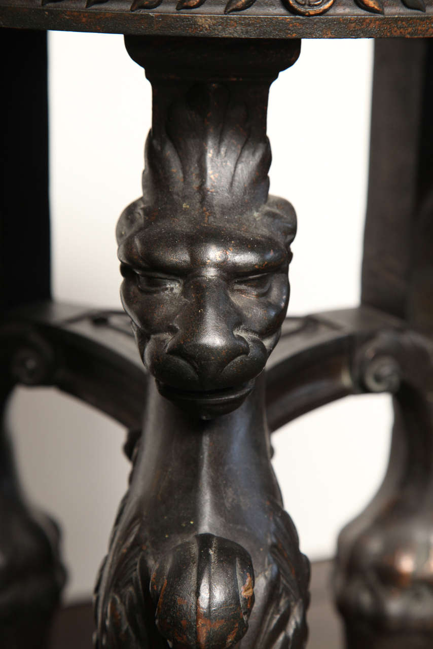 Exceptional, Tripod, Neo-Classical Bronze Table 3