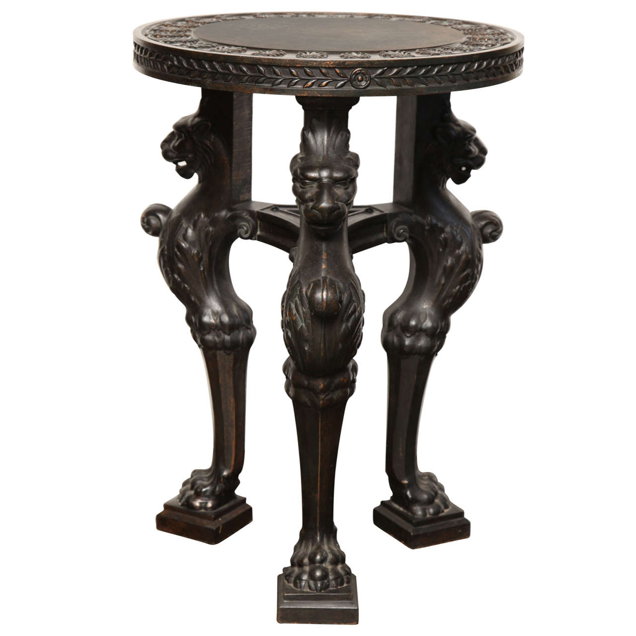 Exceptional, Tripod, Neo-Classical Bronze Table