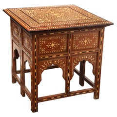 19th Century, Bone Inlaid Table