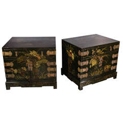 Rare Pair of Chinese Commodes