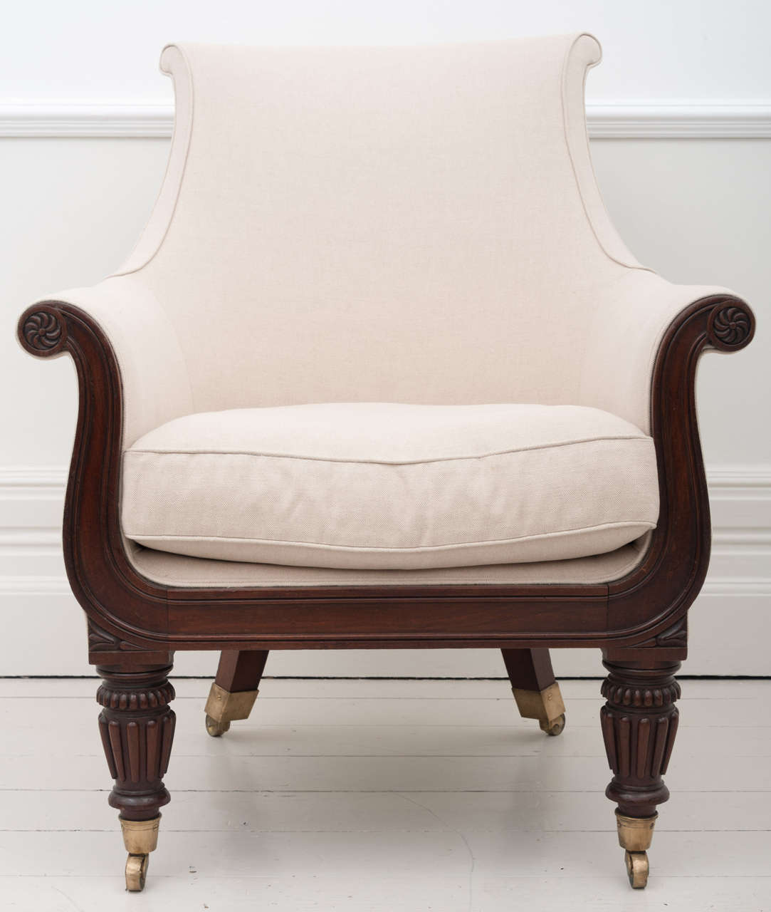 A Regency Mahogany Library Armchair in the manner of Gillows